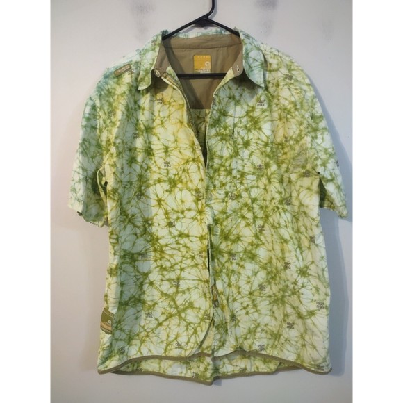Akademiks Men's Large Short Sleeve Button Up Shirt - Logo Print - Picture 1 of 9